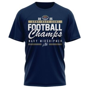 Navy Midshipmen Commanders In Chief CIC Trophy 2025 Champions Shirt1