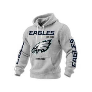 Eagles Est 1933 Personalized Waffle Hoodie3