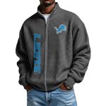 Lions Football Waffle Zip-Up Sweatshirt