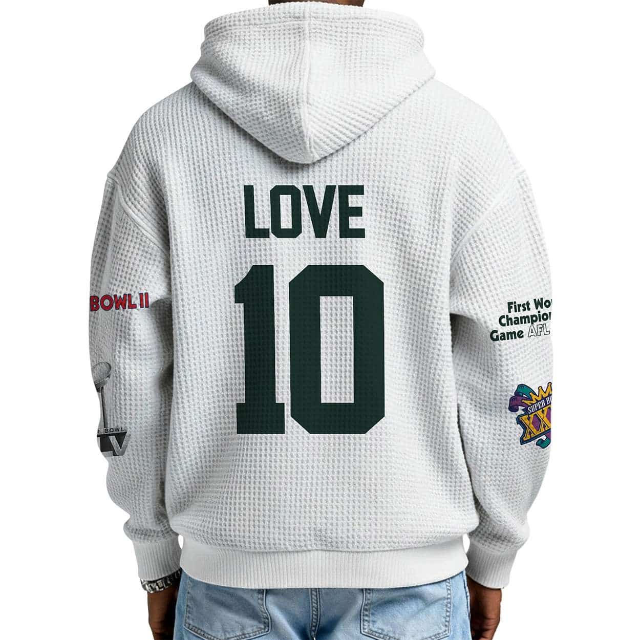 Love 10 Packers 4X SBowl Champions Quarter Zip Waffle Hoodie Love 10 Packers 4X SBowl Champions Quarter Zip Waffle Hoodie