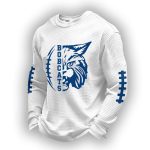 Men's Bobcats Football Print Waffle Sweatshirt