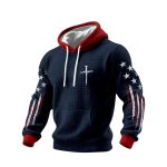 Men's Faith Cross Checkered Waffle Hoodie