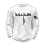 Men's Jesus The Way The Truth The Life Cross Waffle Long Sleeve T-Shirt