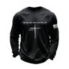 Men’s Jesus The Way The Truth The Life John 14 6 Christian Cross Waffle Long Sleeve T-Shirt