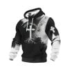 Men’s ROOTED IN CHRIST Checkered Cotton Hoodie