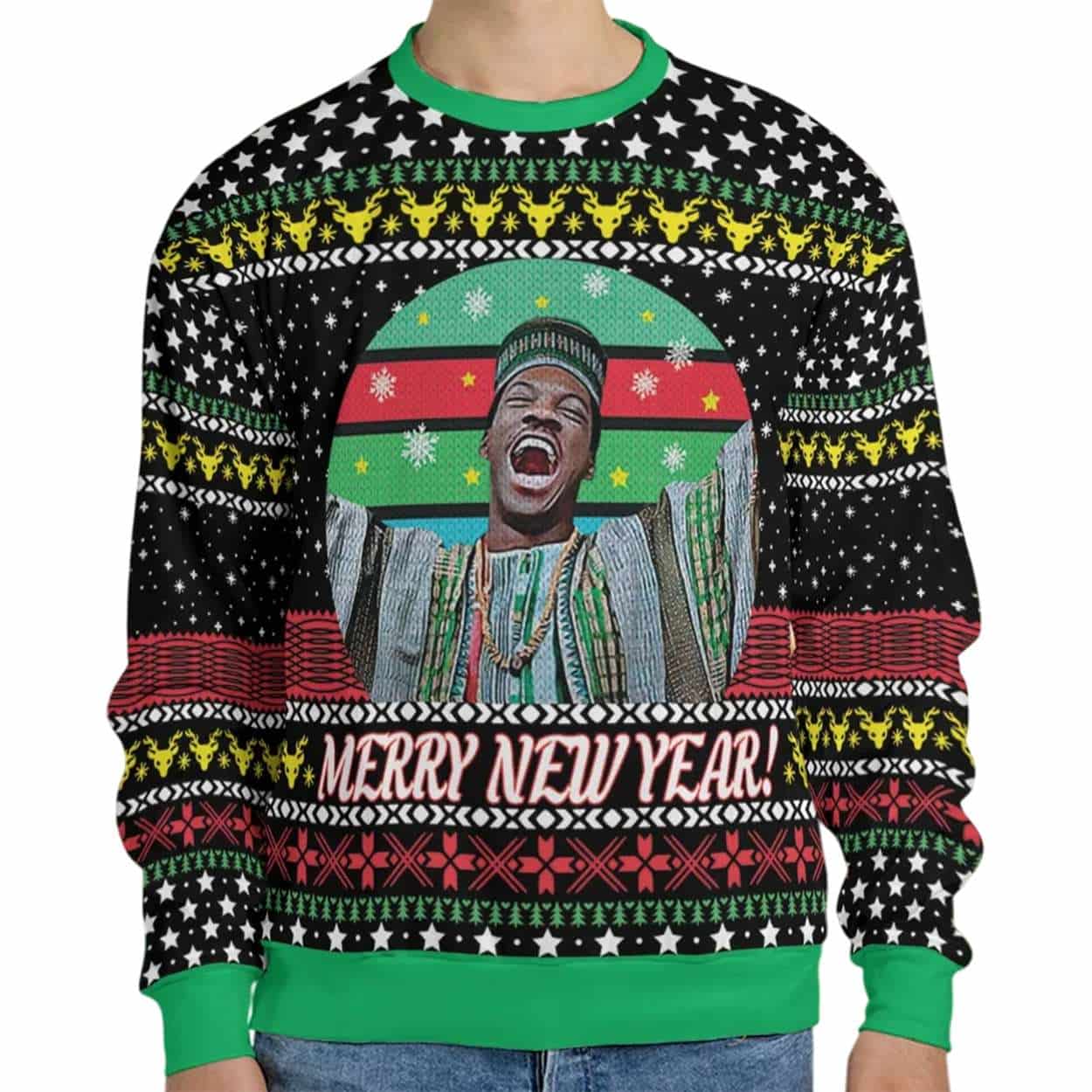 Merry New Year Trading Places Ugly Christmas Sweater Merry New Year Trading Places Ugly Christmas Sweater