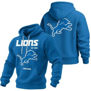 Personalized Lions Est 1930 Waffle Fashion Hoodie