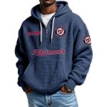Nationals Est 1969 Quarter Zip Waffle Hoodie