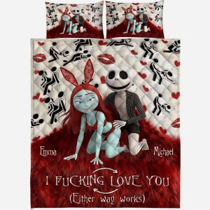 Jack Sally Nightmare I Fcking Love You Either Way Works Personalized Bedding Set