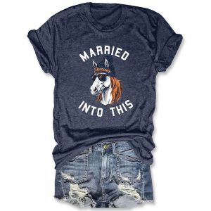 Married Into This Denver Football Tee1