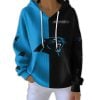 Panthers Football Split Ribbed Hooded Sweater