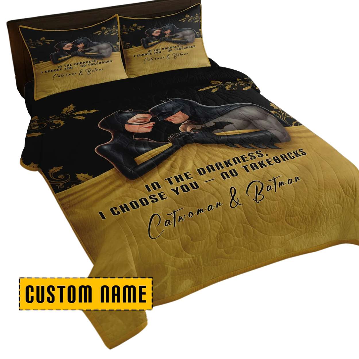 Personalized Batman Catwoman In The Darkness I Choose You No Takebacks Bedding Set Personalized Batman Catwoman In The Darkness I Choose You No Takebacks Bedding Set