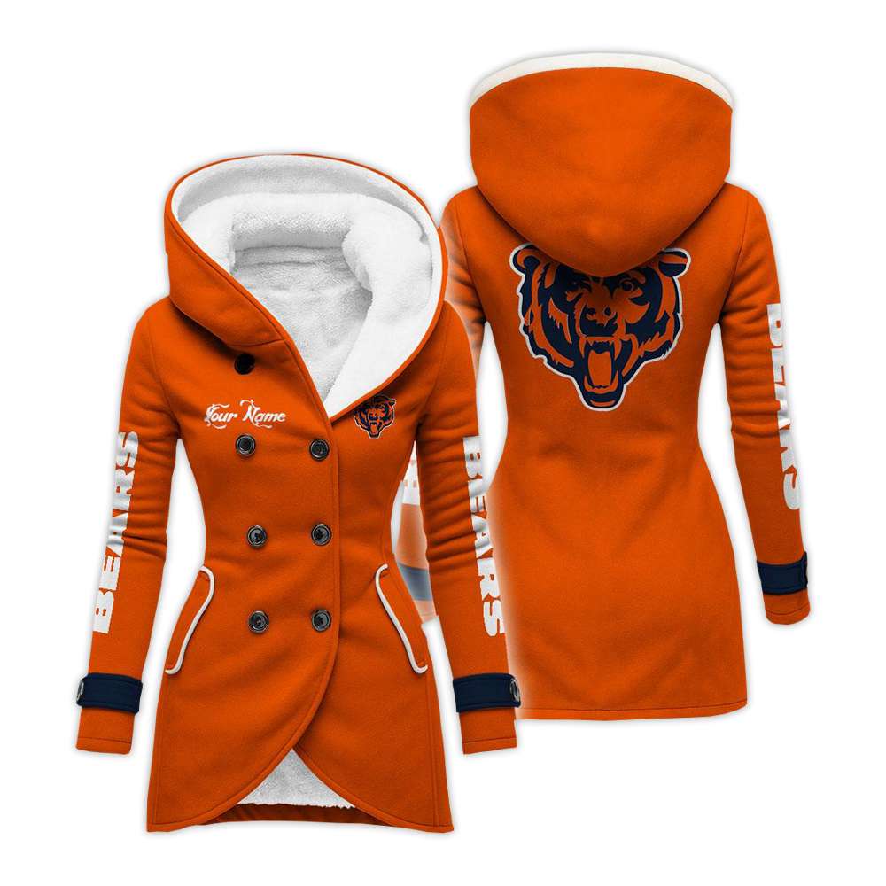 Personalized Bears Long Hooded Fleece Jacket Personalized Bears Long Hooded Fleece Jacket