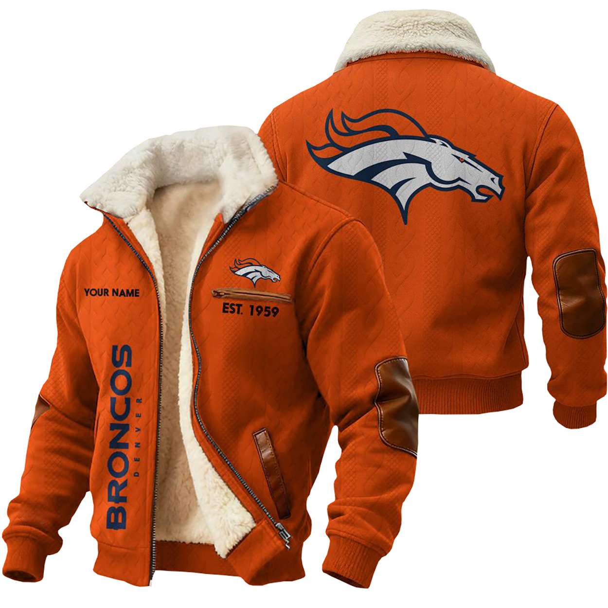 Personalized Broncos Est 1959 Winter Fleece Jacket Personalized Broncos Est 1959 Winter Fleece Jacket