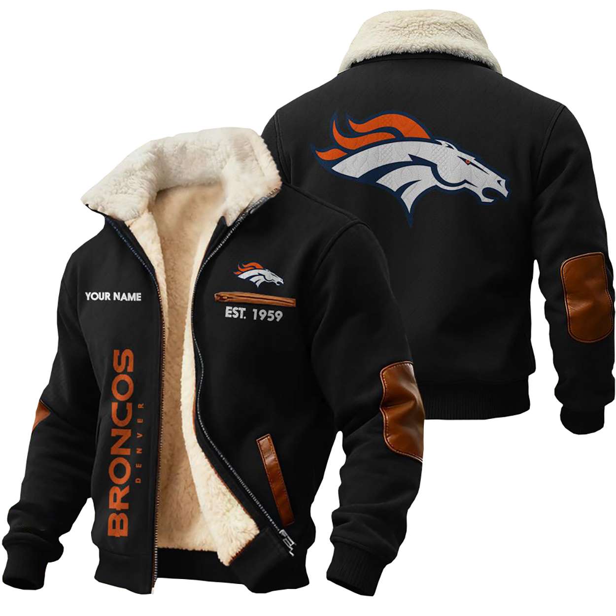 Personalized Broncos Est 1959 Winter Fleece Jacket Personalized Broncos Est 1959 Winter Fleece Jacket