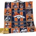 Personalized Broncos Legends Blanket