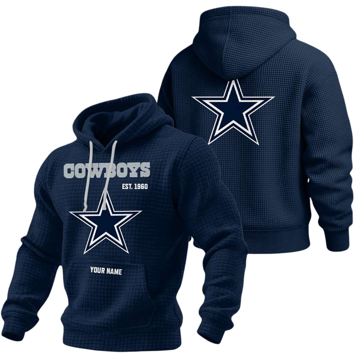 Personalized Cowboys Est 1960 Waffle Fashion Hoodie Personalized Cowboys Est 1960 Waffle Fashion Hoodie