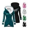 Personalized Eagles Long Hooded Fleece Jacket