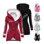 Personalized Falcons Long Hooded Fleece Jacket