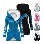 Personalized Lions Long Hooded Fleece Jacket