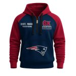 Personalized Patriots Est 1960 6X SB Champions Half Zip Hoodie