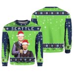 Personalized Sam Darnold Jaxon Smith Njigba Seahawks Ugly Christmas Sweater