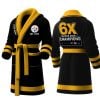 Personalized Steelers Est 1933 6X SB Champions Fleece Bathrobe