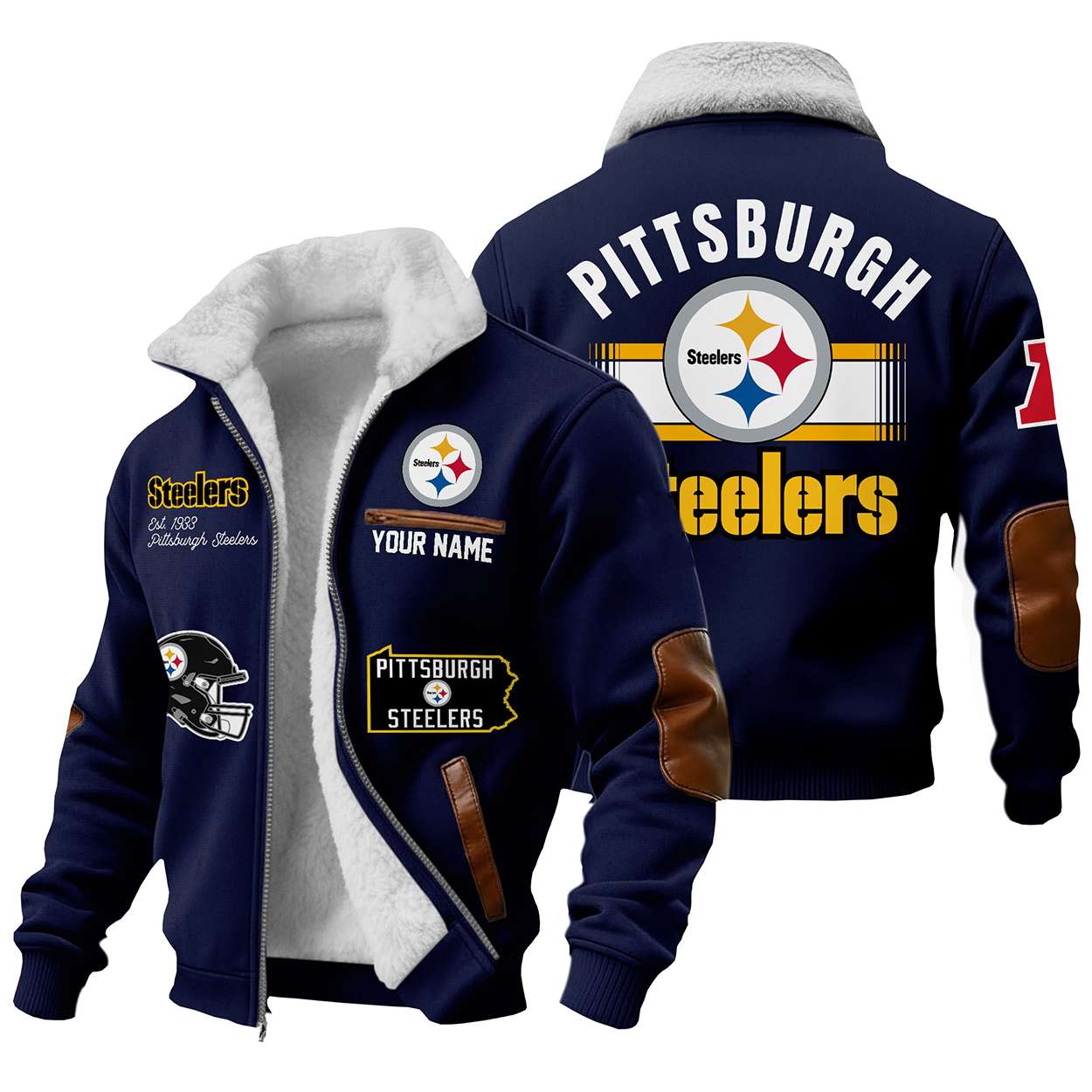 Personalized Steelers Est 1993 Winter Fleece Jacket Personalized Steelers Est 1993 Winter Fleece Jacket