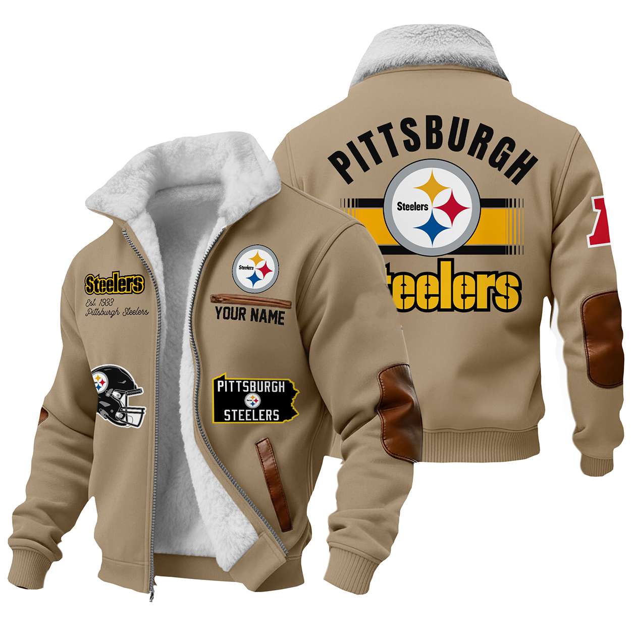 Personalized Steelers Est 1993 Winter Fleece Jacket Personalized Steelers Est 1993 Winter Fleece Jacket