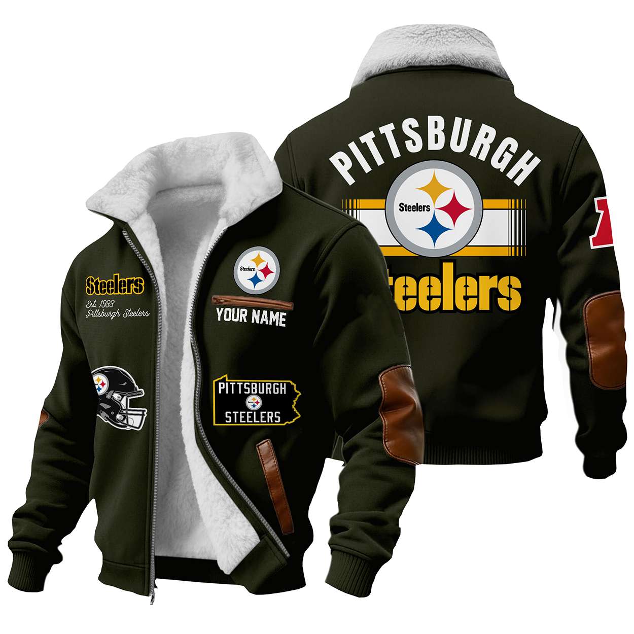 Personalized Steelers Est 1993 Winter Fleece Jacket Personalized Steelers Est 1993 Winter Fleece Jacket