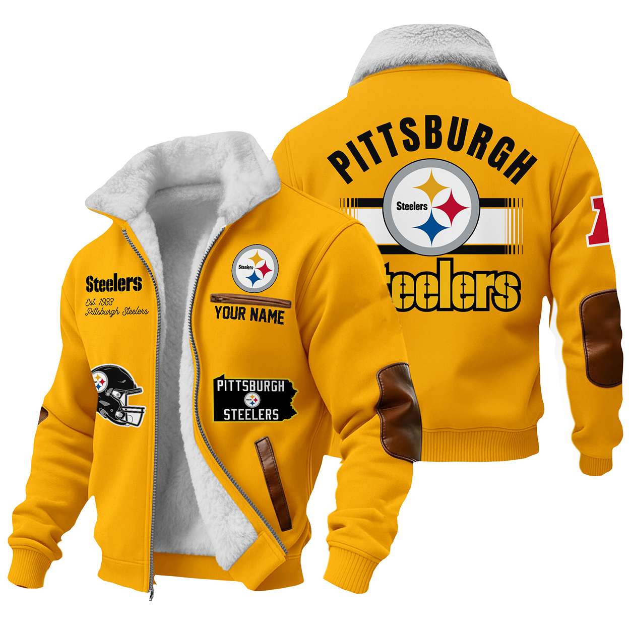 Personalized Steelers Est 1993 Winter Fleece Jacket Personalized Steelers Est 1993 Winter Fleece Jacket