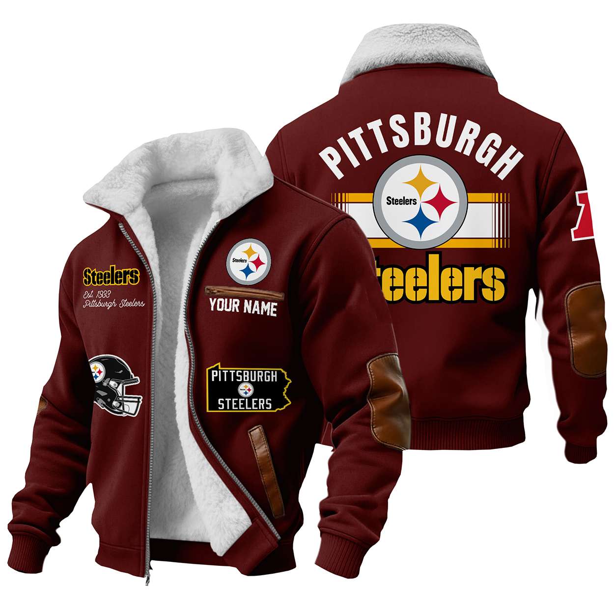 Personalized Steelers Est 1993 Winter Fleece Jacket Personalized Steelers Est 1993 Winter Fleece Jacket