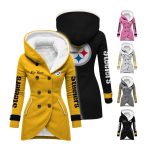 Personalized Steelers Long Hooded Fleece Jacket