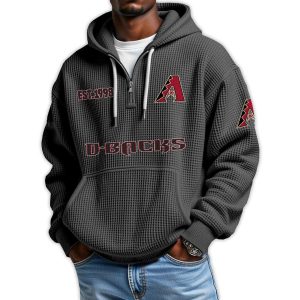 Diamondbacks Est 1998 Quarter Zip Waffle Hoodie