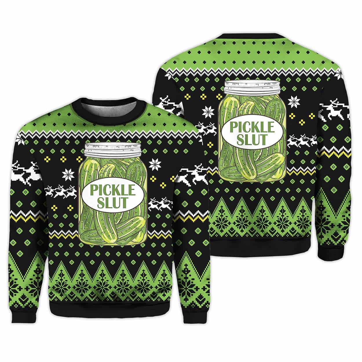 Pickle Slut Ugly Christmas Sweater 1 Pickle Slut Ugly Christmas Sweater