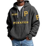 Pirates Est 1882 Quarter Zip Waffle Hoodie