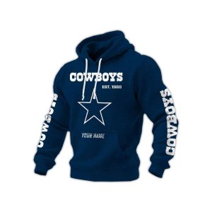 Cowboys Est 1960 Personalized Waffle Hoodie