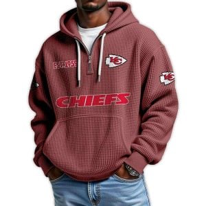 Chiefs Est 1959 Quarter Zip Waffle Hoodie