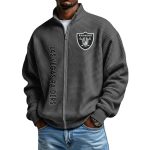 Raiders Football Waffle Zip-Up Sweatshirt