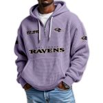 Ravens Est 1998 Quarter Zip Waffle Hoodie