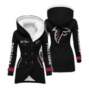 Personalized Falcons Long Hooded Fleece Jacket2