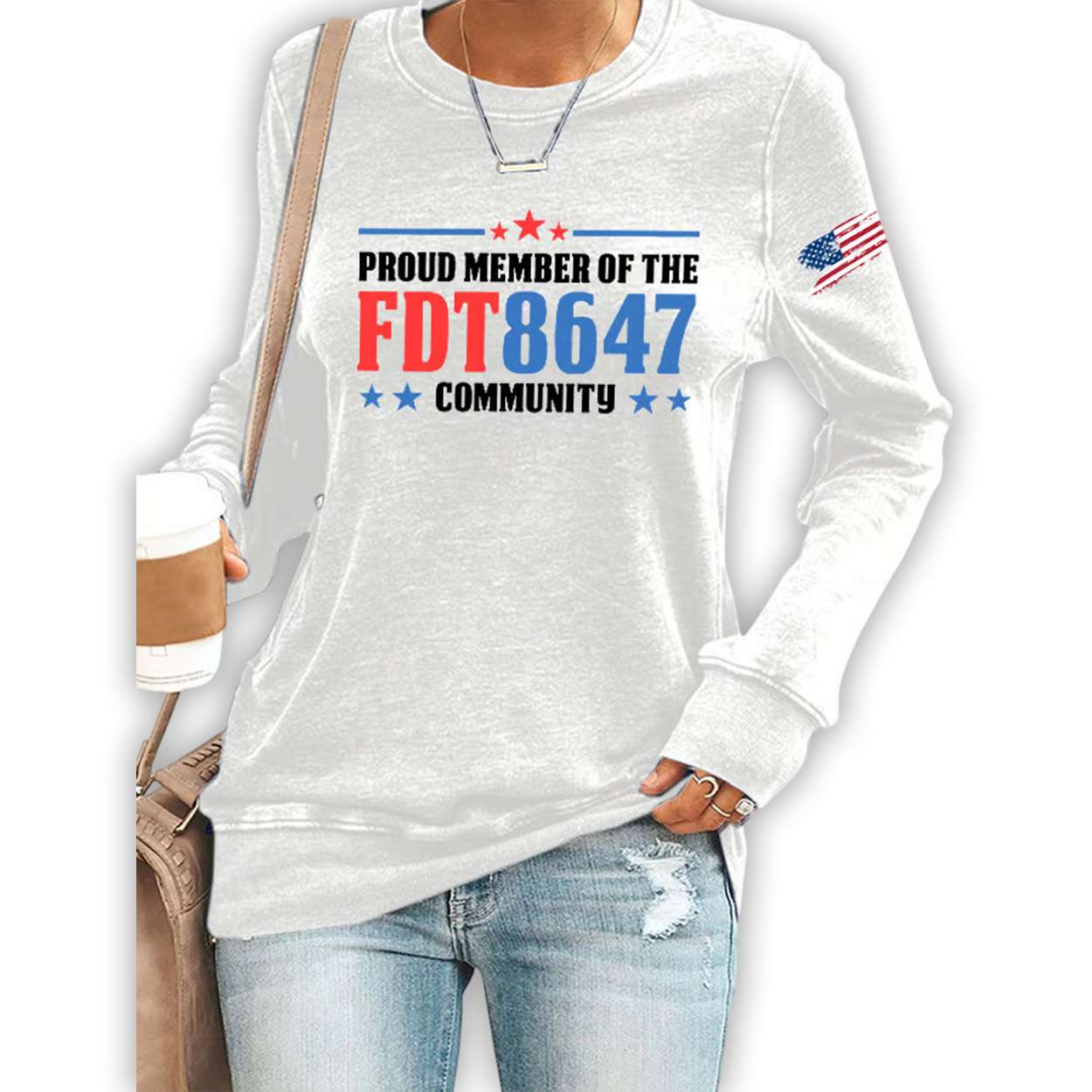 Retro Proud Member Of The FDT 8647 Community Print Sweatshirt Retro Proud Member Of The FDT 8647 Community Print Sweatshirt