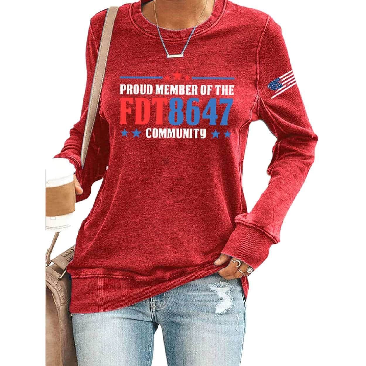 Retro Proud Member Of The FDT 8647 Community Print Sweatshirt Retro Proud Member Of The FDT 8647 Community Print Sweatshirt