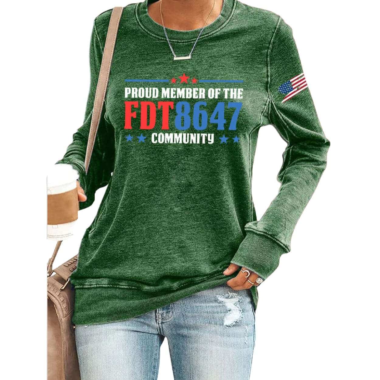 Retro Proud Member Of The FDT 8647 Community Print Sweatshirt Retro Proud Member Of The FDT 8647 Community Print Sweatshirt