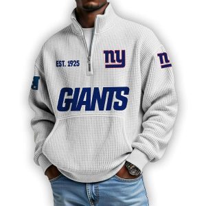 Giants Est 1925 Waffle Stand Collar Half Zip Sweatshirt 4 Giants Est 1925 Waffle Stand Collar Half Zip Sweatshirt4