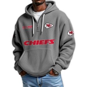 Chiefs Est 1959 Quarter Zip Waffle Hoodie 2 Chiefs Est 1959 Quarter Zip Waffle Hoodie2