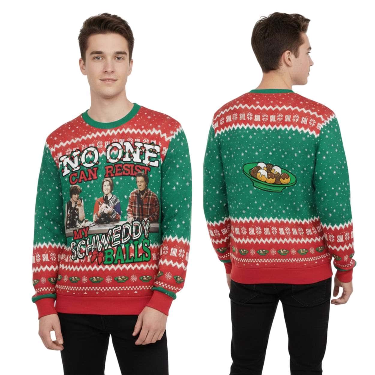 Schweddy Balls Snl Holiday Ugly Christmas Sweater