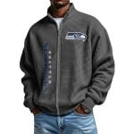 Seahawks Football Waffle Zip-Up Sweatshirt