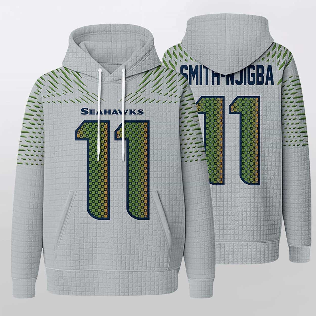 Seahawks Jaxon Smith-Njigba Waffle Hoodie Seahawks Jaxon Smith-Njigba Waffle Hoodie