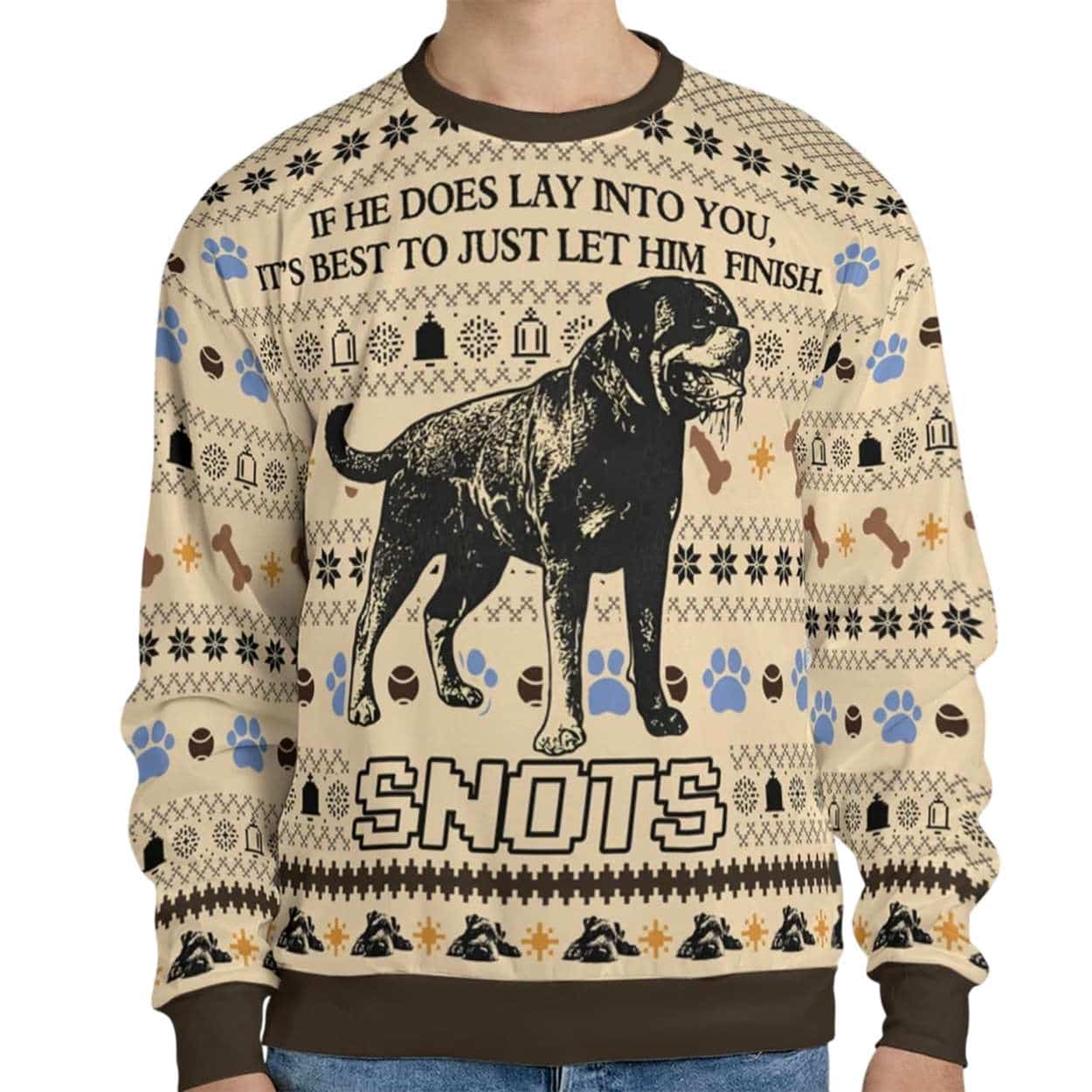 Snots Mississippi Leg Hound Ugly Christmas Sweater Snots Mississippi Leg Hound Ugly Christmas Sweater